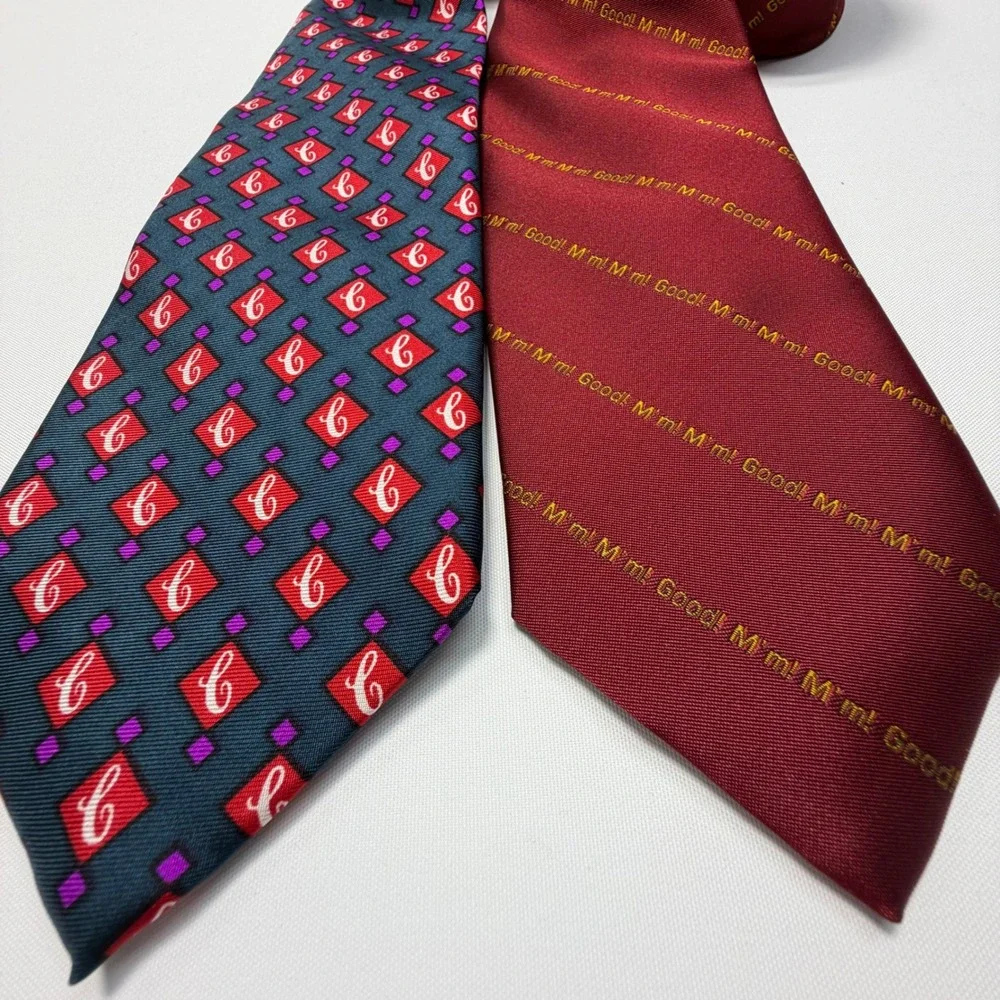 Vintage‎ Campbell Soup Necktie Set Mm! Mm! Good Silk Chelsea LTD Promo